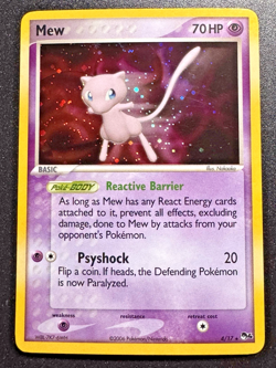 Mew 4/17 POP Series 4 Promo Pokemon Card Holo Foil Rare MP - Image 1