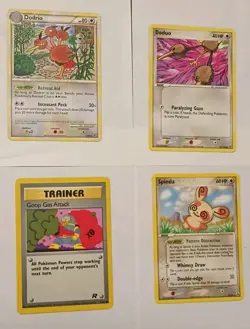Vintage Pokemon Card Lot (4) Goop Gas Attack Doduo Dodrio Spinda WOTC EX Era MP - Image 1