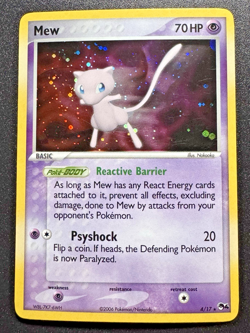 Mew 4/17 POP Series 4 Promo Pokemon Card Holo Foil Rare LP - Image 1