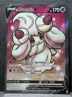 Pokemon Alcremie v TCG Shining Fates Holo Ultra Rare Card 064/072 NM - Image 1