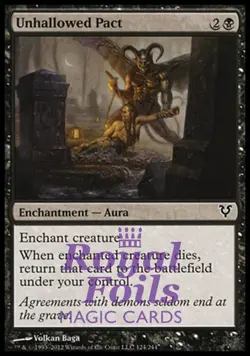 Unhallowed Pact 3x FOIL AVR MTG Avacyn Restored Common MINT black - Image 1