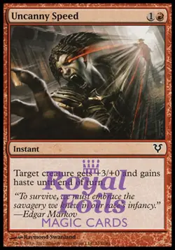 Uncanny Speed 3x FOIL AVR MTG Avacyn Restored Common MINT red - Image 1