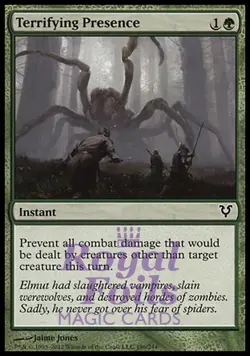 Terrifying Presence 3x FOIL AVR MTG Avacyn Restored Common MINT green - Image 1