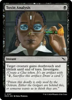 Toxin Analysis Light Play, English Magic the Gathering MTG Murders at Karlov Man - Image 1