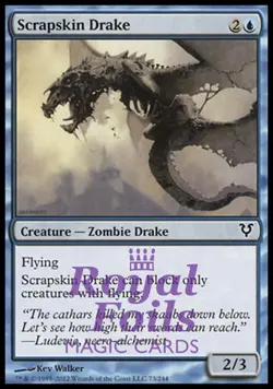 Scrapskin Drake 3x FOIL AVR MTG Avacyn Restored Common MINT blue - Image 1