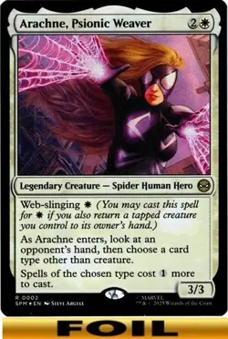 1x - Arachne, Psionic Weaver - FOIL #02 - Marvel's Spider-Man - NM MTG - Image 1