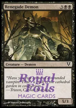 Renegade Demon 3x FOIL AVR MTG Avacyn Restored Common MINT black - Image 1