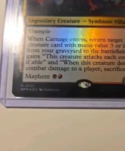 FOIL CARNAGE, CRIMSON CHAOS 0125 mtg NM Marvel's Spider-Man - Image 2