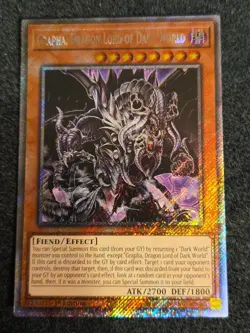 Yugioh! Grapha, Dragon Lord of Dark World - RA04-EN159 - Platinum Secret Rare - - Image 1