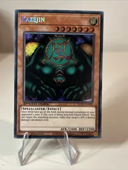 Yugioh! Kazejin SGX2-END08 Secret Rare 1st Edition NM - Image 1