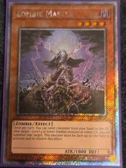 Yugioh! Zombie Master - RA03-EN185 - Platinum Secret Rare - 1st Edition Near Min - Image 1