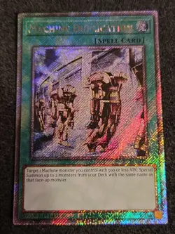 Yugioh! 1x Machine Duplication RA03-EN145 Platinum Secret Rare 1st Ed NM - Image 1