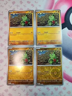 Larvitar 080/159 x4 - 4x Playset - Pokemon S&V Journey Together - 4 Card Set - Image 1