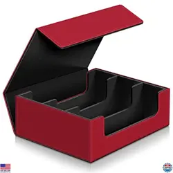 Kitoyz 1800+ Card Storage Box, PU Leather Card Deck Case with Magnetic Closure - Image 1