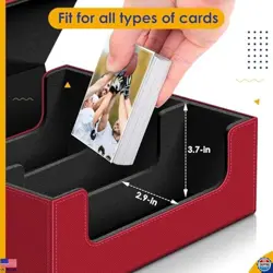 Kitoyz 1800+ Card Storage Box, PU Leather Card Deck Case with Magnetic Closure - Image 3
