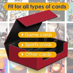 Kitoyz 1800+ Card Storage Box, PU Leather Card Deck Case with Magnetic Closure - Image 5