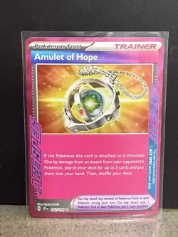 Pokemon TCG Amulet of Hope Trainer Card 162/191 Surging Sparks Ace Spec - Image 1