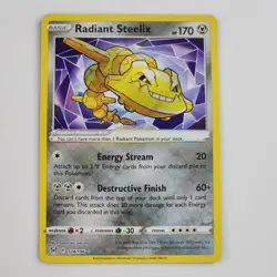 Pokemon TCG Radiant Steelix Sword & Shield - Lost Origin 124/196 Holo NM+ Card - Image 1
