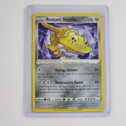 Pokemon TCG Radiant Steelix Sword & Shield - Lost Origin 124/196 Holo NM+ Card - Image 3