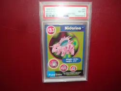 1999 Pokemon Burger King UnPerforated Nidorino card #33 Psa 8 Nm/Mint - Image 1