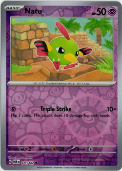 Natu 071/182 | Paradox Rift | Common | Reverse Holo | NM Pokemon Card - Image 1
