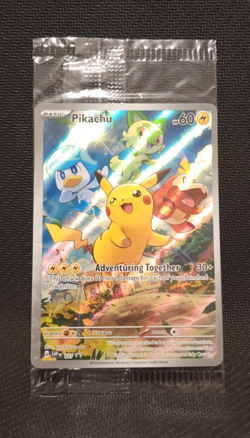Pikachu ⚡ TCG Scarlet & Violet Pokemon Promo Card 027 Black Star Promo, Sealed - Image 2