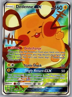 Dedenne GX 195a/214 Alternate Art Promos - Pokemon Card - Creased - Image 1