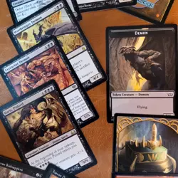 Whole COMMANDER Magic Deck MTG - Raphael DEVILS DEMONS MERCENARIES Tribes Rares - Image 5