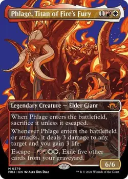 Phlage, Titan of Fire's Fury (Borderless) - Near Mint MTG Modern Horizons 3 - Image 1