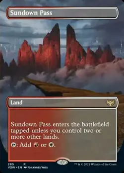 Sundown Pass (Borderless) - Near Mint MTG Innistrad: Crimson Vow - Image 1