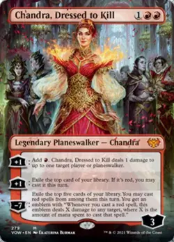 Chandra, Dressed to Kill (Borderless) - Near Mint MTG Innistrad: Crimson Vow - Image 1