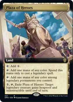 Plaza of Heroes (Extended Art) - Near Mint MTG Dominaria United - Image 1