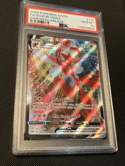 2020 Pokemon Darkness Ablaze #119 Scizor Vmax Full Art PSA 10 Gem Mint US SELLER - Image 1