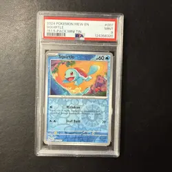 2024 Pokemon Mew #007 Squirtle 151 5-Pack Mini Tin - PSA 9 - Image 1