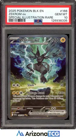 Pokemon 2025 Zekrom ex 166/086 SIR Black Bolt GEM MINT PSA 10 - Image 1