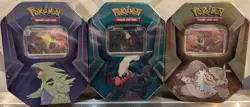 3 x Triple Whammy Collector Sealed Tins (Complete Tin Set) Pokemon TCG - Image 1