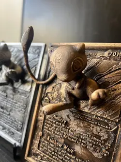 Fan-Made Mew 3D Gold Pokemon Card - Gift or Display Item - Image 1