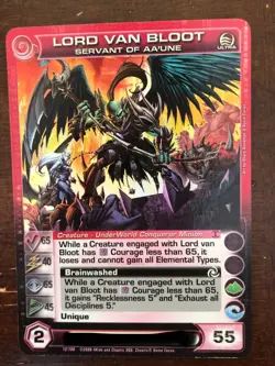 CHAOTIC 5 MIN ULTRA RARE LORD VAN BLOOT SERVANT OF AA'UUNE CARD - Image 2