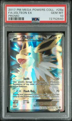 Pokemon Card PSA 10 Gem Mint Jolteon EX Generations Promo 2017 Holo 28a/83 - Image 1