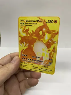 Charizard Vmax Gold Metal Pokemon Card-Collectible Gift Christmas PRETTY~ - Image 2