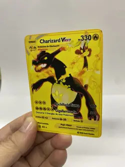 Charizard VMAX Gold Metal Pokemon Card-Collectible Gift Christmas PRETTY - Image 4