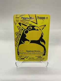 Pikachu VMAX Gold Metal Pokemon Card-Collectible Gift Display！Christmas PRETTY~ - Image 4