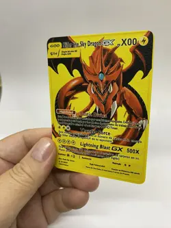 Sky Dragon GX Gold Metal Pokemon Card-Collectible Gift Display Christmas PRETTY - Image 1