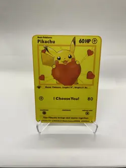 Pikachu Gold Metal Pokemon Card-Collectible Gift Display！Christmas PRETTY~ - Image 3