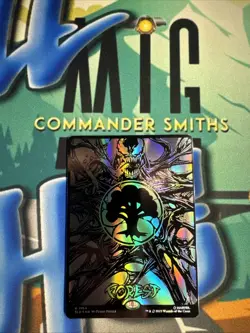 FOREST ✨Borderless RAISED FOIL ✨ MTG Symbiote Venom Spider-Man Secret Lair 1954 - Image 1