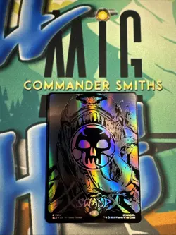 SWAMP ✨ Borderless RAISED FOIL ✨ MTG Symbiote Venom Spider-Man Secret Lair 1952 - Image 1