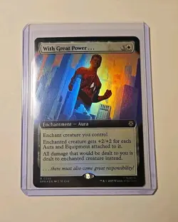 1x (248) With Great Power... - FOIL - EXTENDED ART MTG Marvel's Spider-Man NM Ma - Image 1