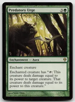 MTG Predatory Urge R Zendikar 175 LP - Image 1