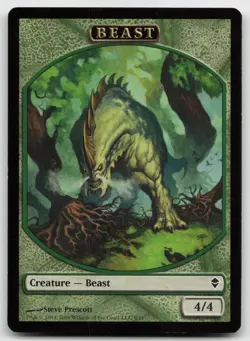 MTG Beast Token T Zendikar 9 LP - Image 1