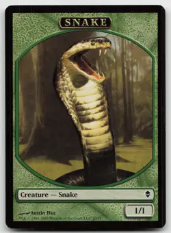 MTG Snake Token T Zendikar 10 LP - Image 1